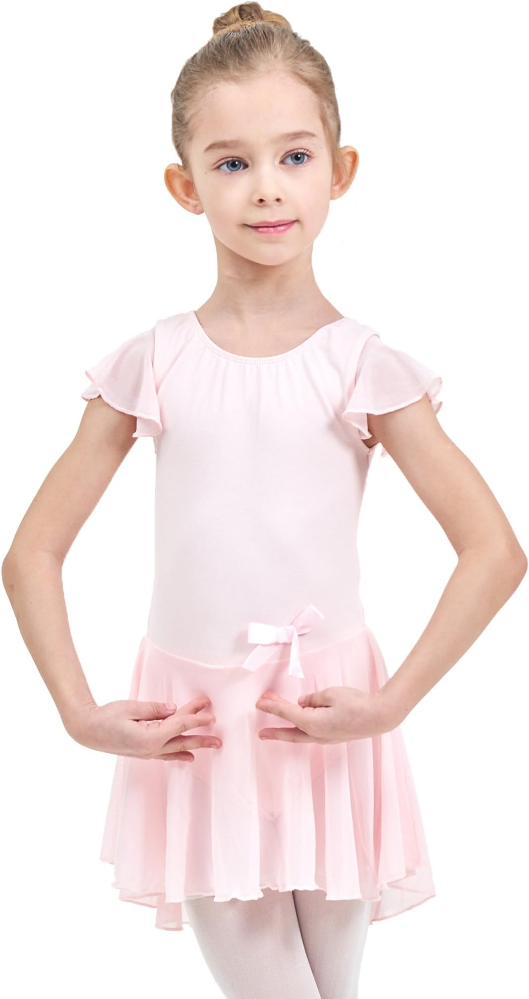 Ferlema Girls' Skirted Ballet Leotard with Snap Crotch│Gymnastics Dance Dress for Girls/Toddlers/Kids