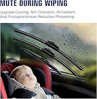 Vista 38 de 28"+20" Limpiaparabrisas frontales para Toyota Sienna 2020 2019 2018 2017 2016 2015 2014 2013 2012 2011 2010 (Juego de 2) Adaptador de gancho J/U