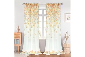 Elegant Floral Sheer Curtains for a Blooming Oasis: DriftAway Spring Curtains