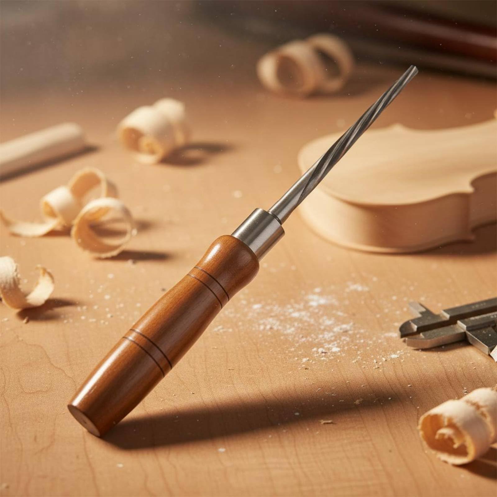 Rasapunta Violino Attrezzo Liuteria Acciaio Alta Durezza Funzione Rastrematura Precisa Manico Diritto Adatto per Falegnami Artigiani Musica Classica, Manico A I, Per Violino Grande