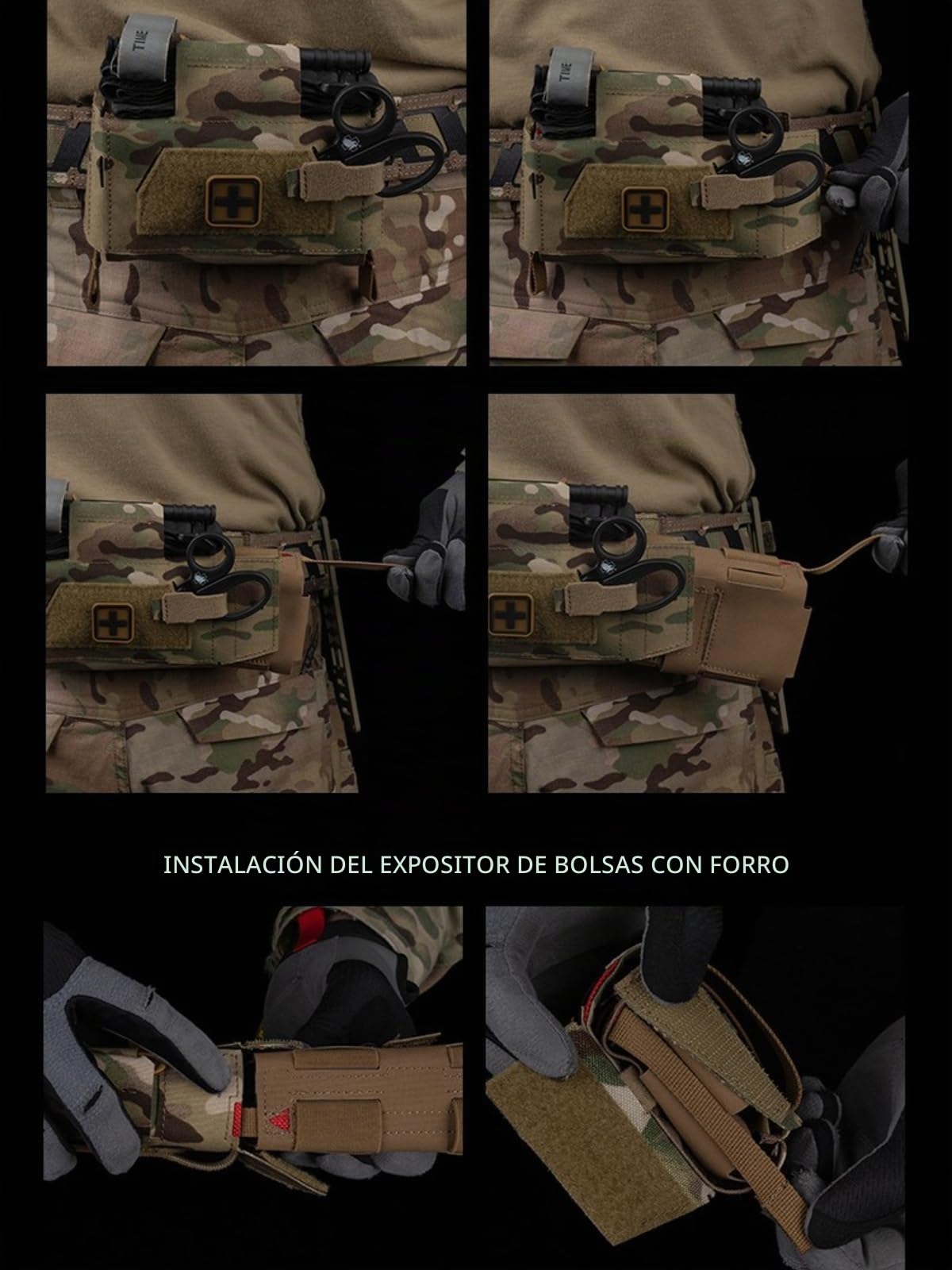 BotiquíN de Primeros Auxilios Compacto de Camuflaje V3, Bolsa TáCtica IFAK, Sistema de Dos Piezas para BotiquíN de Emergencia