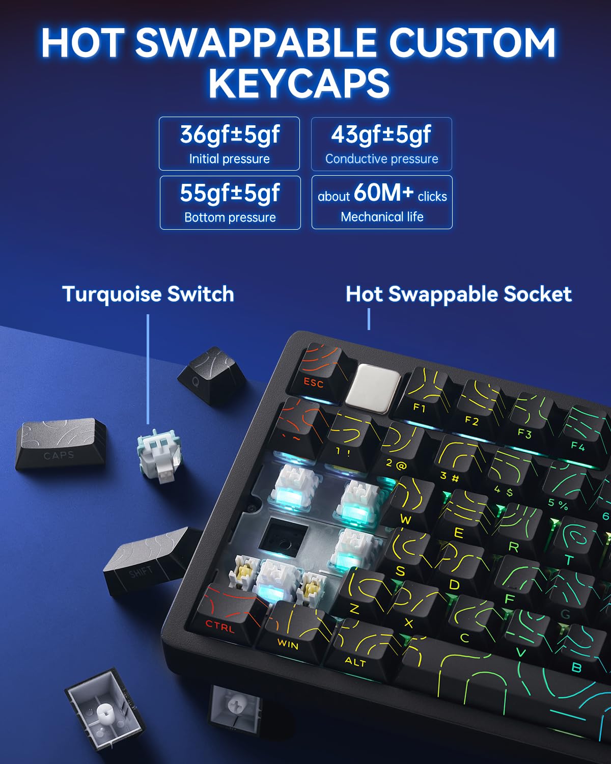 Hi75C PRO RGBキーボード 本体 Leobog Hi75C PRO メカニカルキーボード