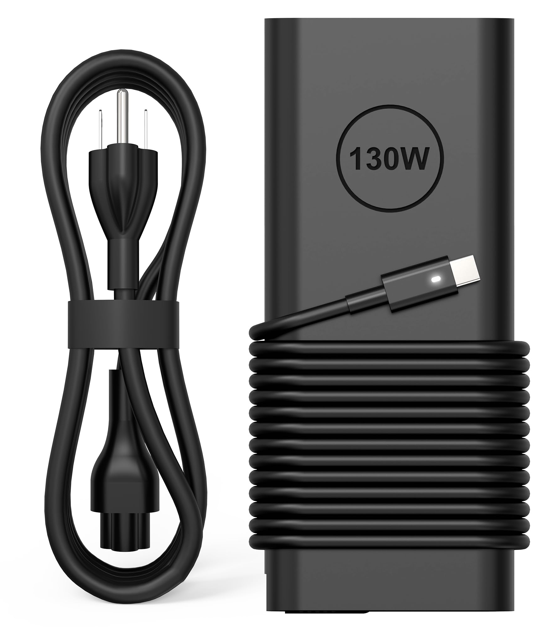 130W USB C Laptop Charger Compatible with Dell XPS 15 17 2in1 9575 9500 9700 Latitude 5280 5420 7210 7410 7480 Precision 5530 2in1 5550 5750 3560 DA130PM170 Power Adapter Cord Supply