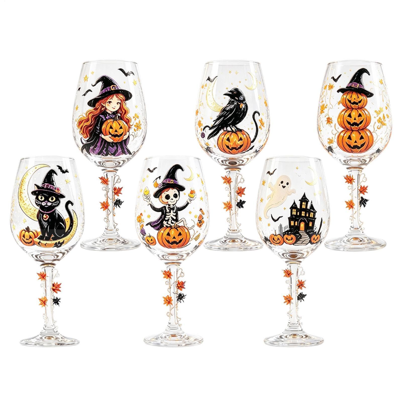 Generisch Weinglas-Set Halloween Party-Getränkegläser mit langem