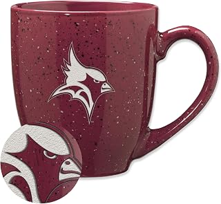 Rico Industries NCAA 16 oz Team Color Laser Engraved Speckled Ceramic Coffee Mug (S Schools)