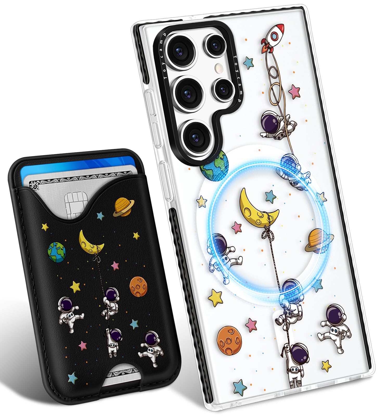 Toycamp for Samsung Galaxy S24 Ultra Case - Compatible with Magsafe Credit Card Holder Wallet Magnetic Cute Women Teen Girls Kawaii Girly Unique Man