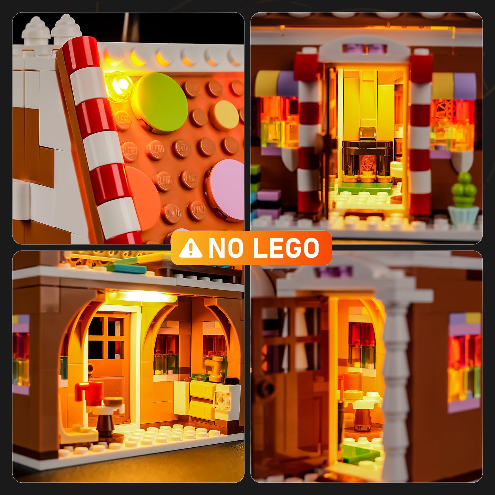 LIGHTAILING Light for Lego-40809 Festive Gingerbread House - Easy Install, Hidden Wiring, Home Decor & Gift-Ready (Model Not Included) - Image 2