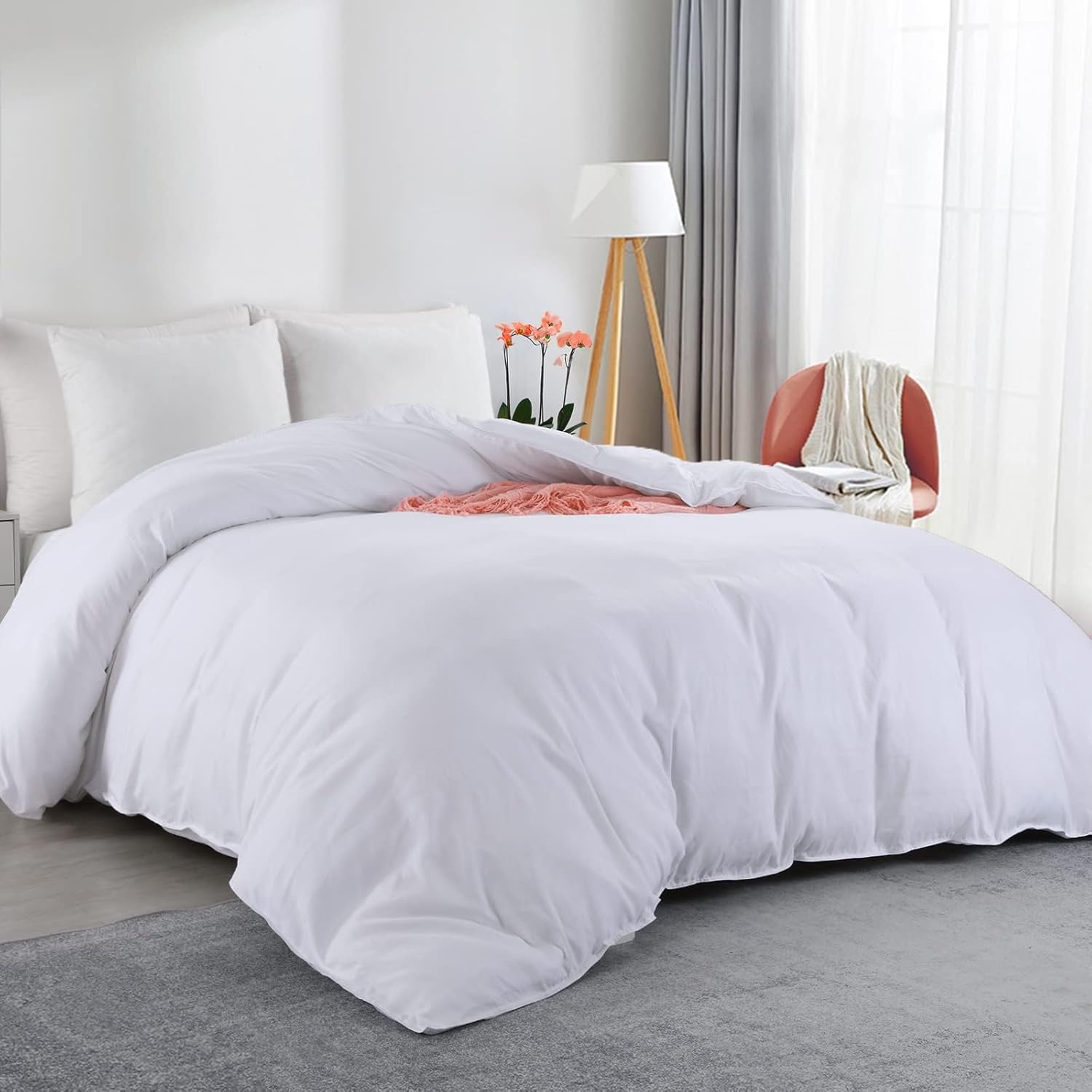HOMBYS Oversized King Duvet Cover 98 x116 Inch, Ultra Soft