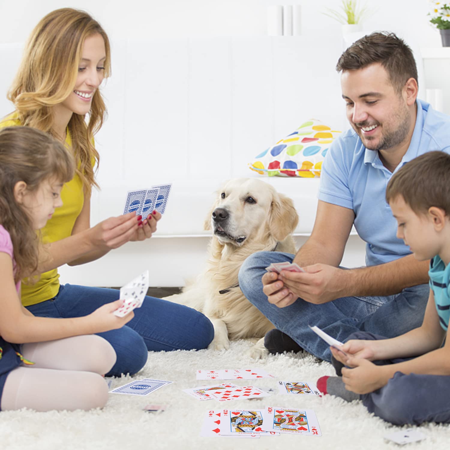 GSE Games & Sports Expert Lot de 12 cartes Canasta avec valeurs de points, comprend des règles de jeu Canasta et des mains et des pieds, jeu de rami traditionnel