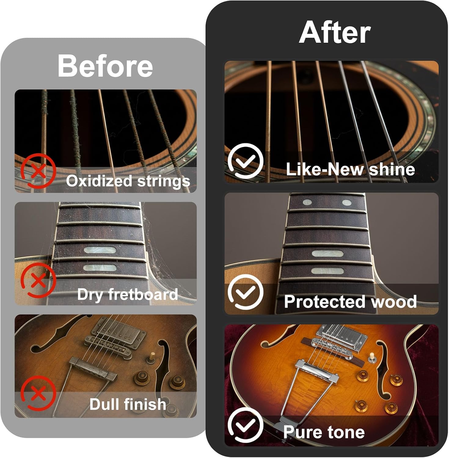Guitar Cleaning Kit, All-in-One Guitar Care Kit,with Guitar Cleaner