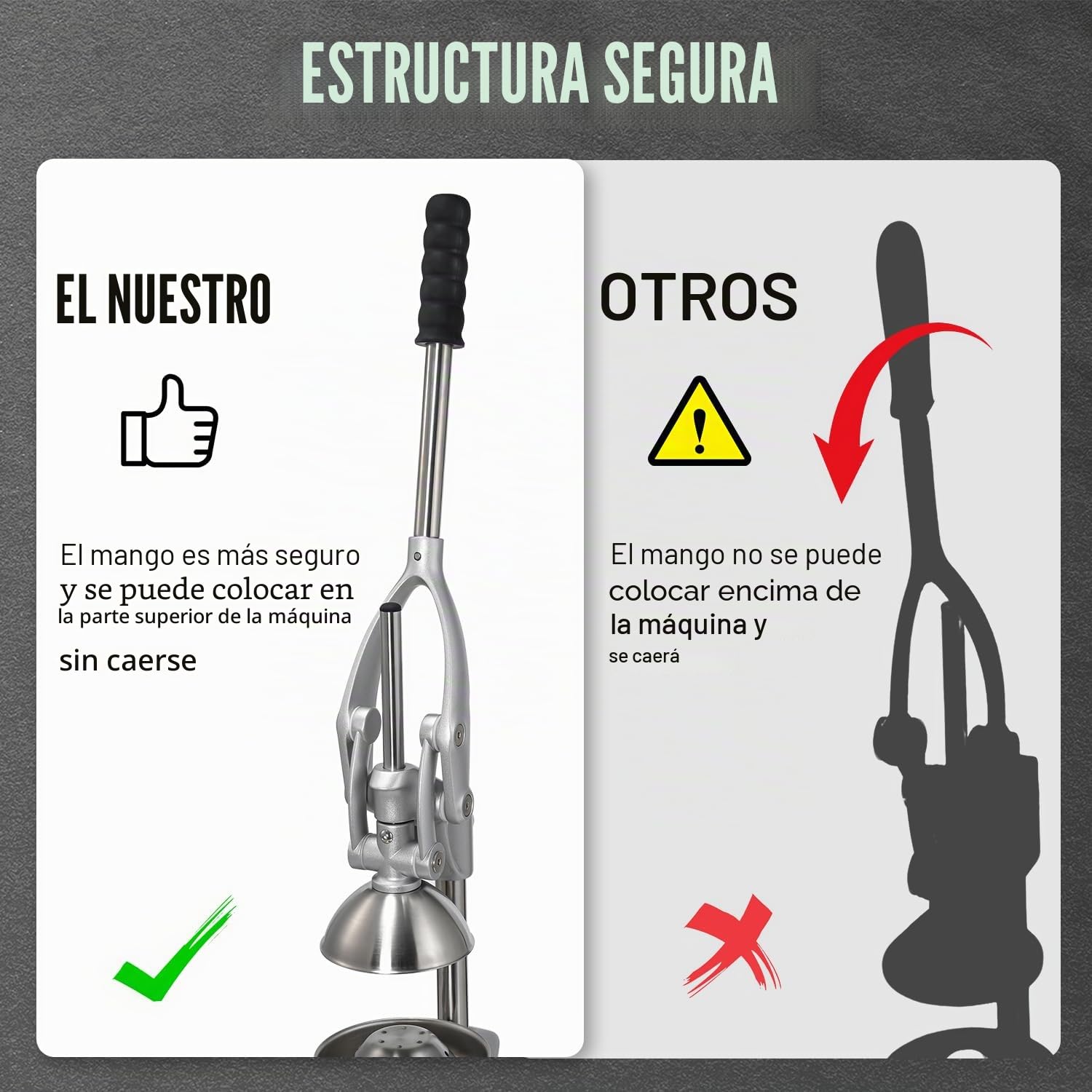 Sopito Esprimidores Manual, Exprimidor Limon acero Inoxidable, Lemon Squeezer para Naranjas, Limones, Granada, Pomelos, Plateado