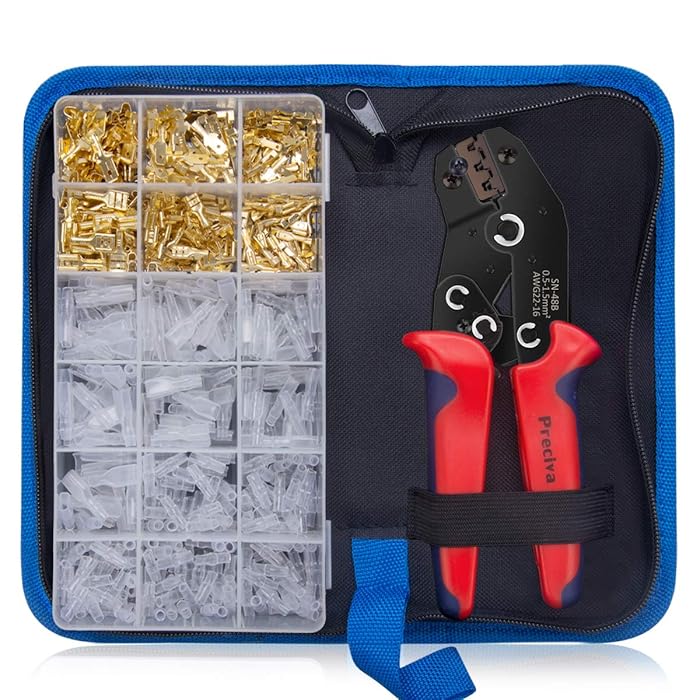 Buy Wire Terminals Crimping Tool Kit with Portable Bag, Preciva AWG22