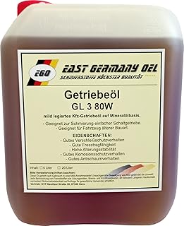 East Germany OIL Getriebeöl GL 3 SAE 80W Kanister 5 Liter