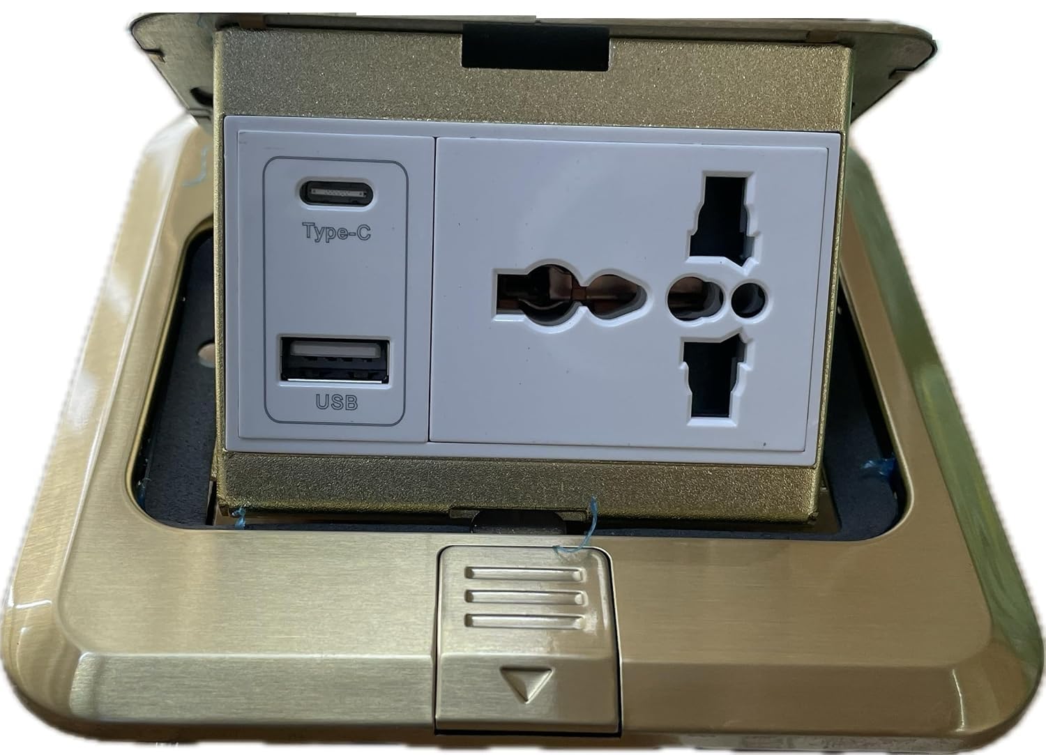 Brass Pop up Type Floor Socket Box in 2 pin and 3 pin sockets 220V - 10A-image-41