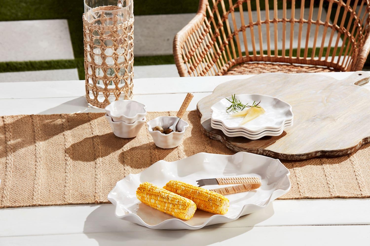 Amazon.com: Mud Pie Ruffled Melamine, tidbit 2