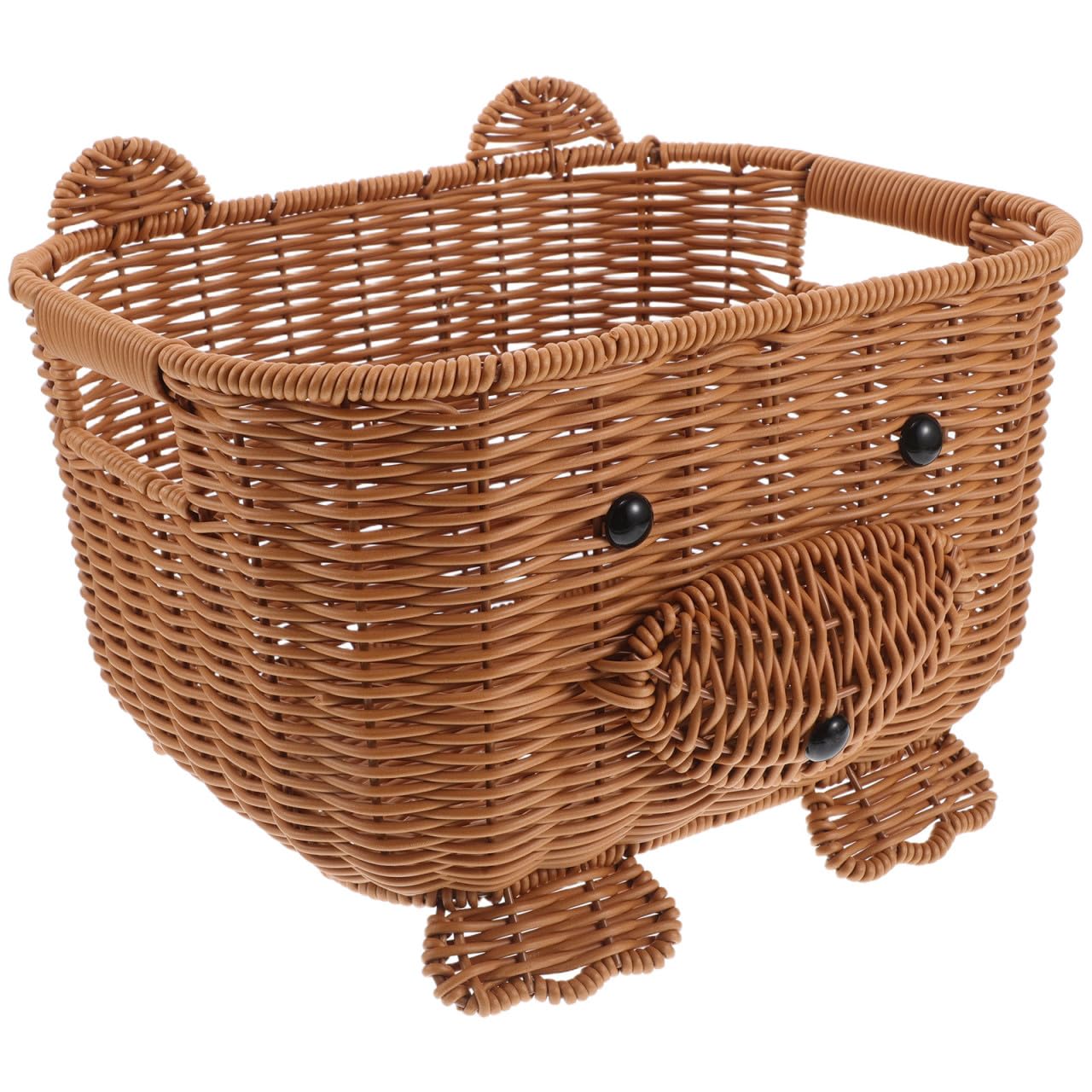Panier de rangement portable au design cartoon charmant et fait main