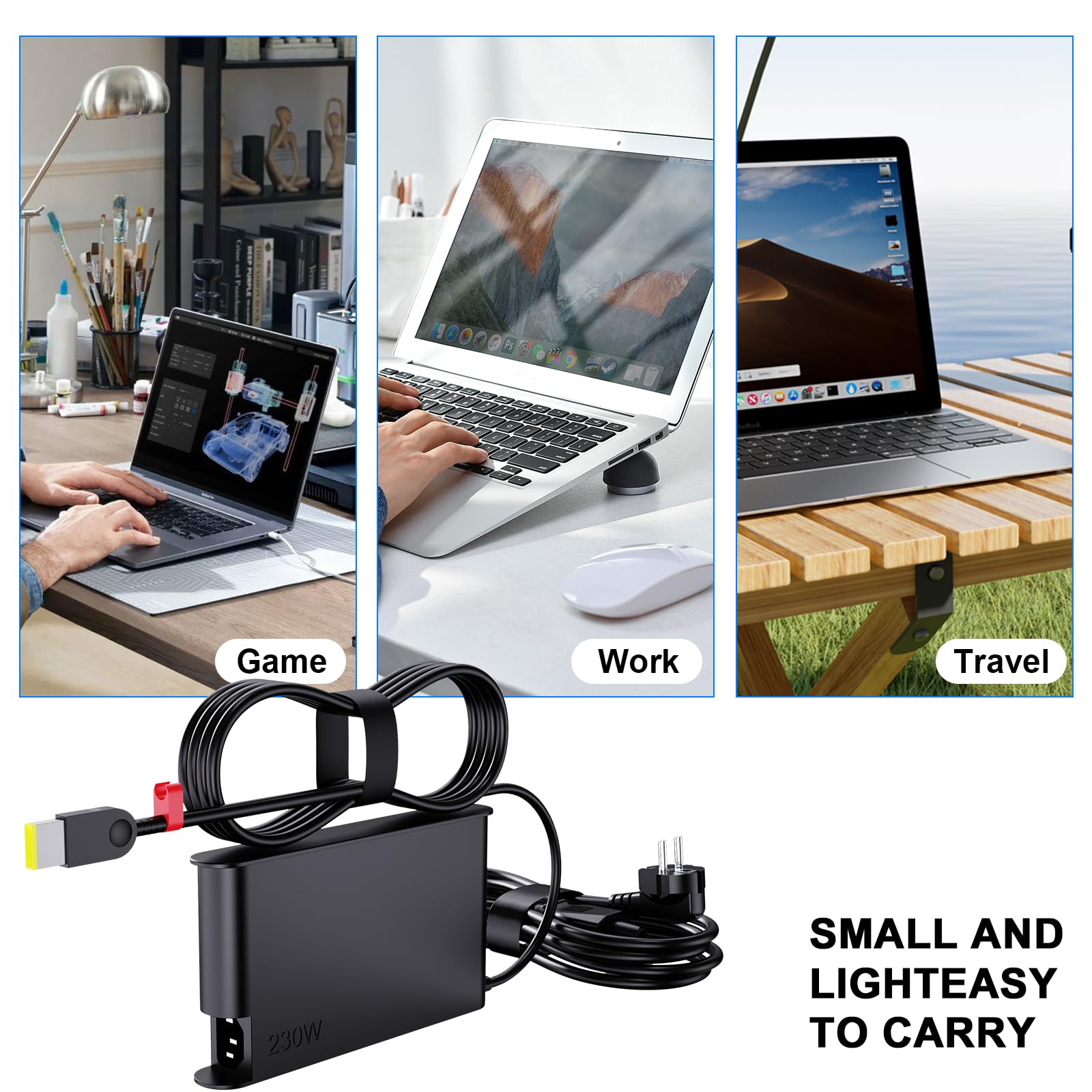 230W Legion Slim 5 Ładowarka Kompatybilny z Lenovo Legion 5 7 5P C7 S7 Y920 Y910 Y900 Y740 Y730 Y520 Y7000P ThinkPad P16 P15 P73 P52 P70 ThinkBook 16p Gen 4 ADL230SCC3A ADL230NLC3A zasilacz adapter
