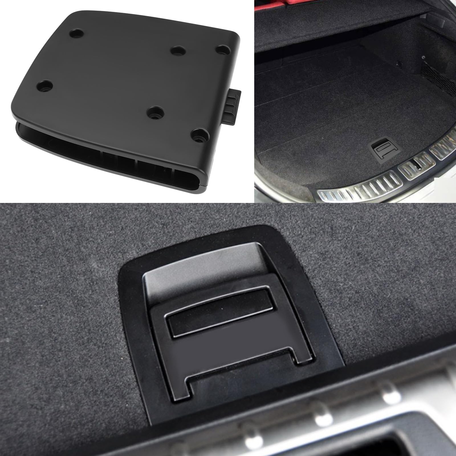 ECSiNG Tappetini Per Bagagliaio Posteriore Per Veicoli Compatibile Con BMW X5 E70/ X6 E70 2006-2013 OEM 51479120283 (nero)