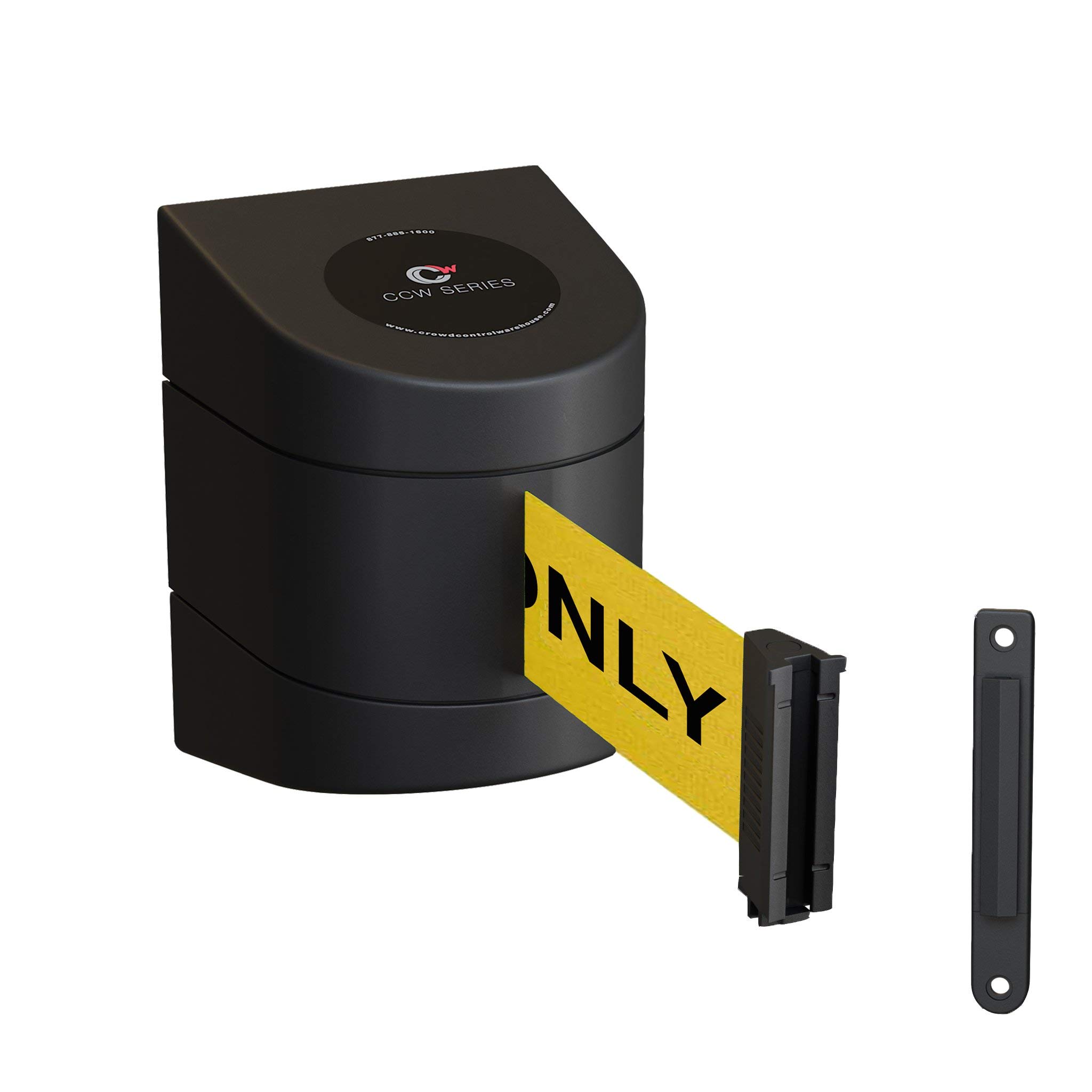 Barrière de ceinture rétractable jaune pour balisage de couloir et zone interdite