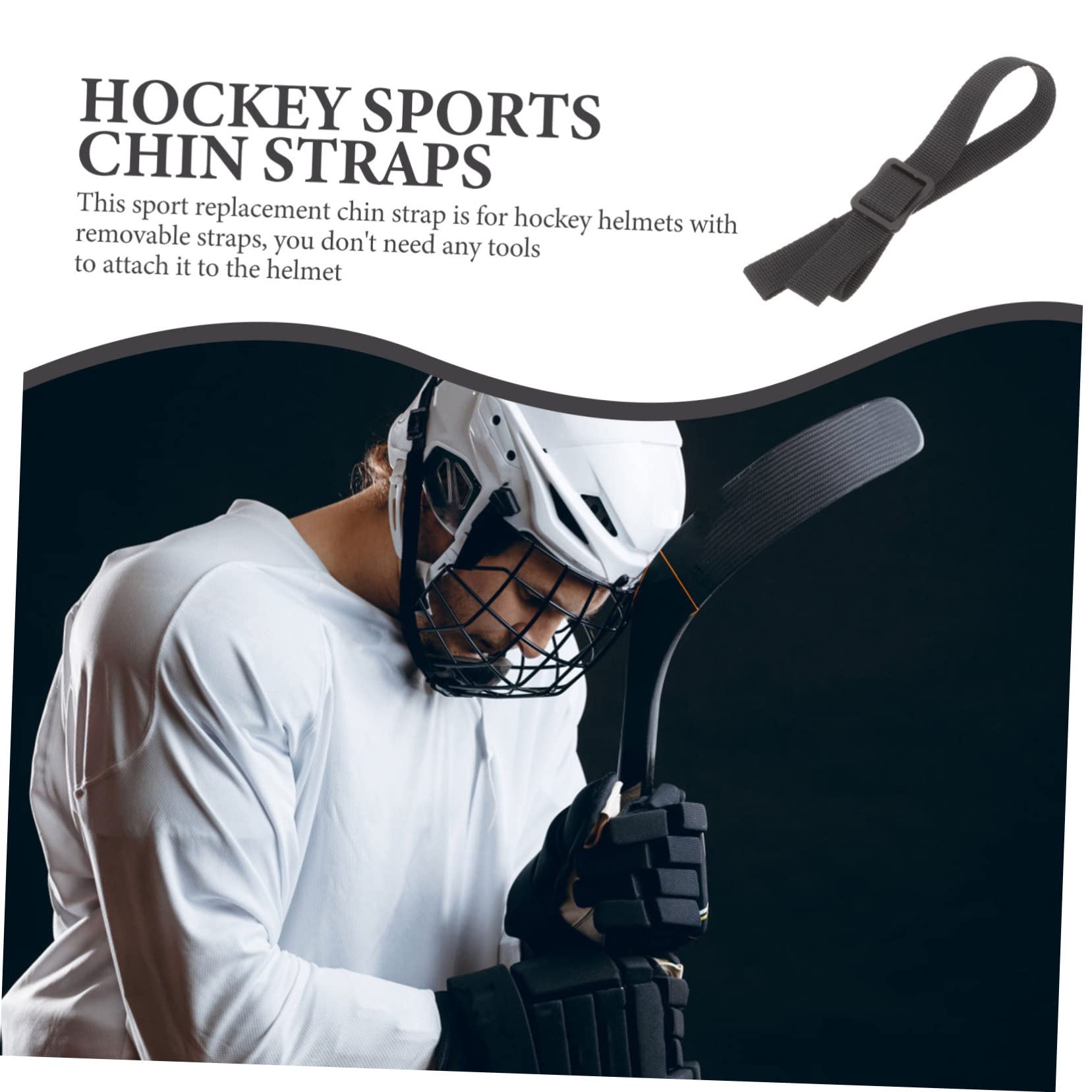 5 Juegos Correa de Barbilla para Casco de Hockey Reemplazo de Accesorio Deportivo Correa para Compatible con Hockey sobre Hielo y Béisbol