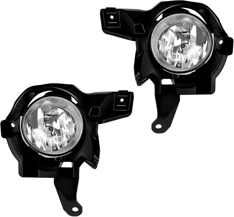 Faróis de neblina Boxlight para Toyota RAV4 2013 a 2015 com lâmpada halógena H16 19 W, interruptor e chicote – Lente cristal