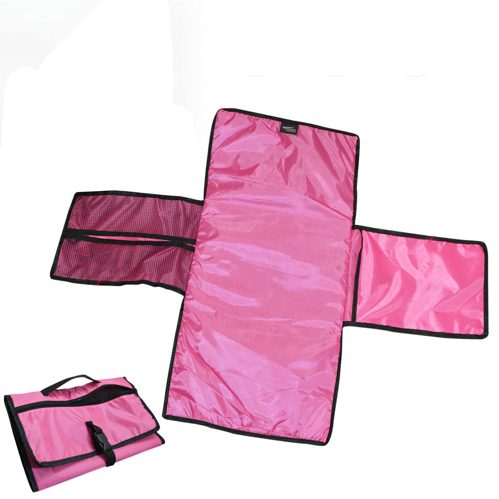Portable Foldable Washable Baby Waterproof Travel Nappy Diaper Changing Mat Pad (Pink)