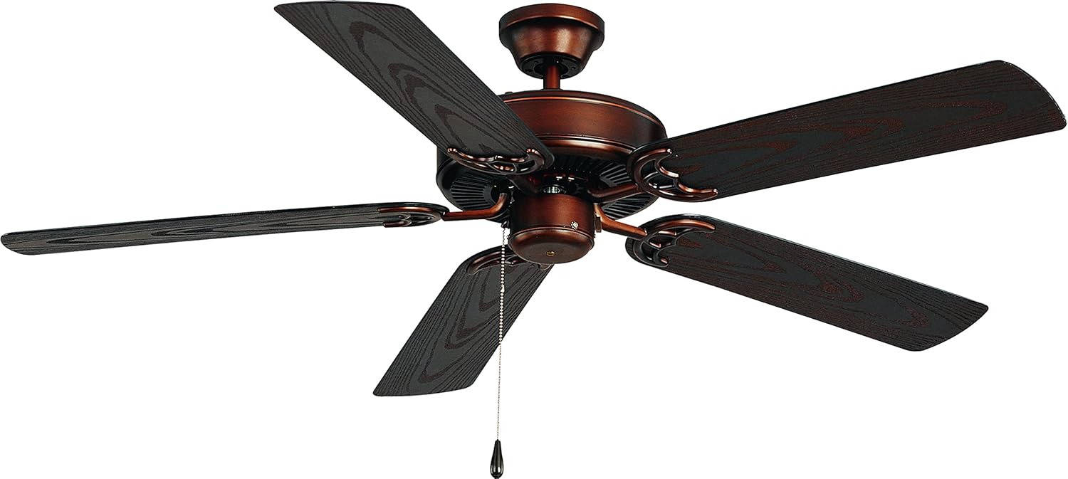 Maxim Basic-Max-Outdoor Ceiling Fan in style-52 Inches wide by 12.5 inches high-Oil Rubbed Bronze Finish