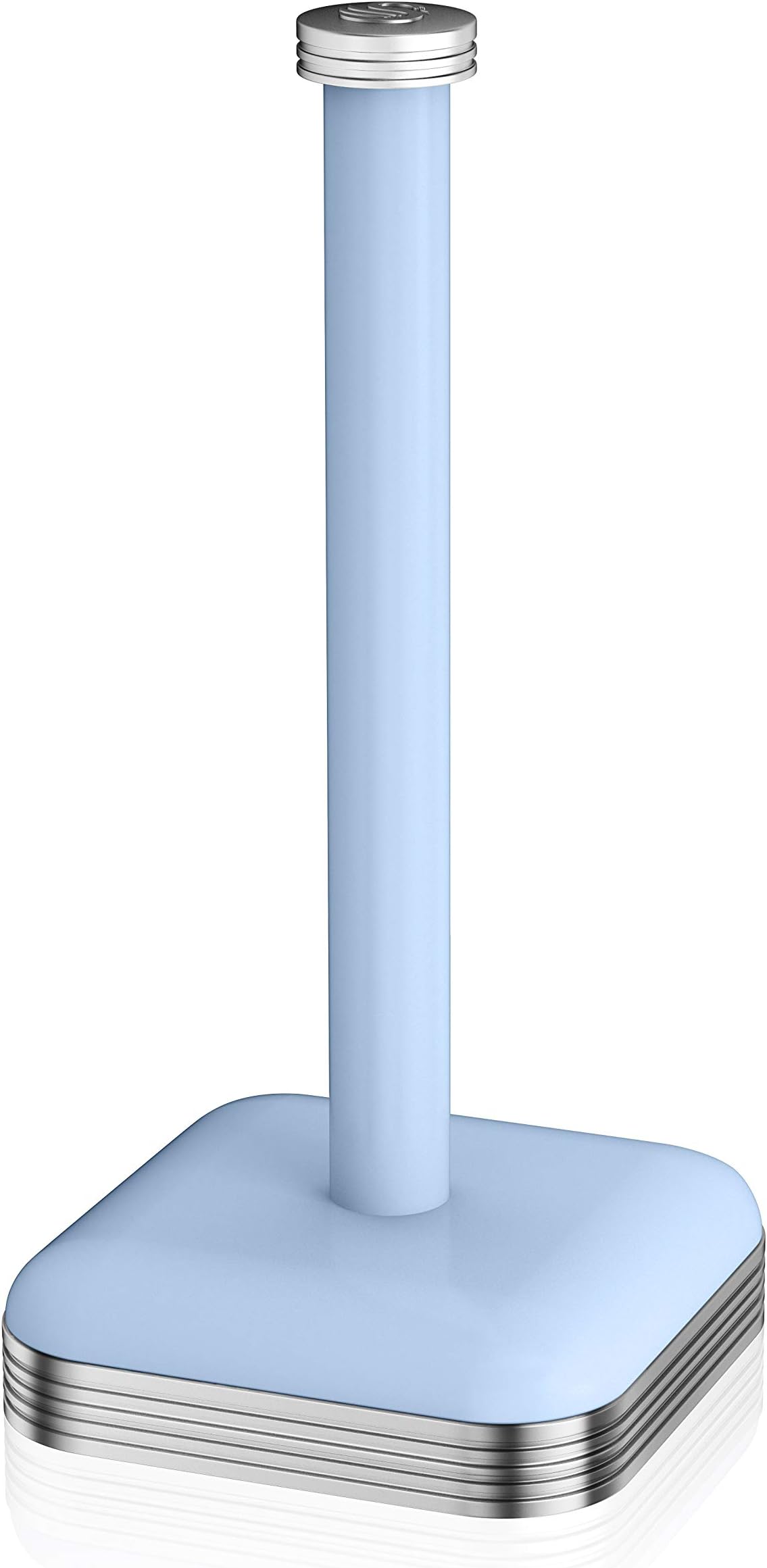 Swan SWKA1040BLN Retro Kitchen Roll Holder with Steel Weighted Base, 32cm, Blue