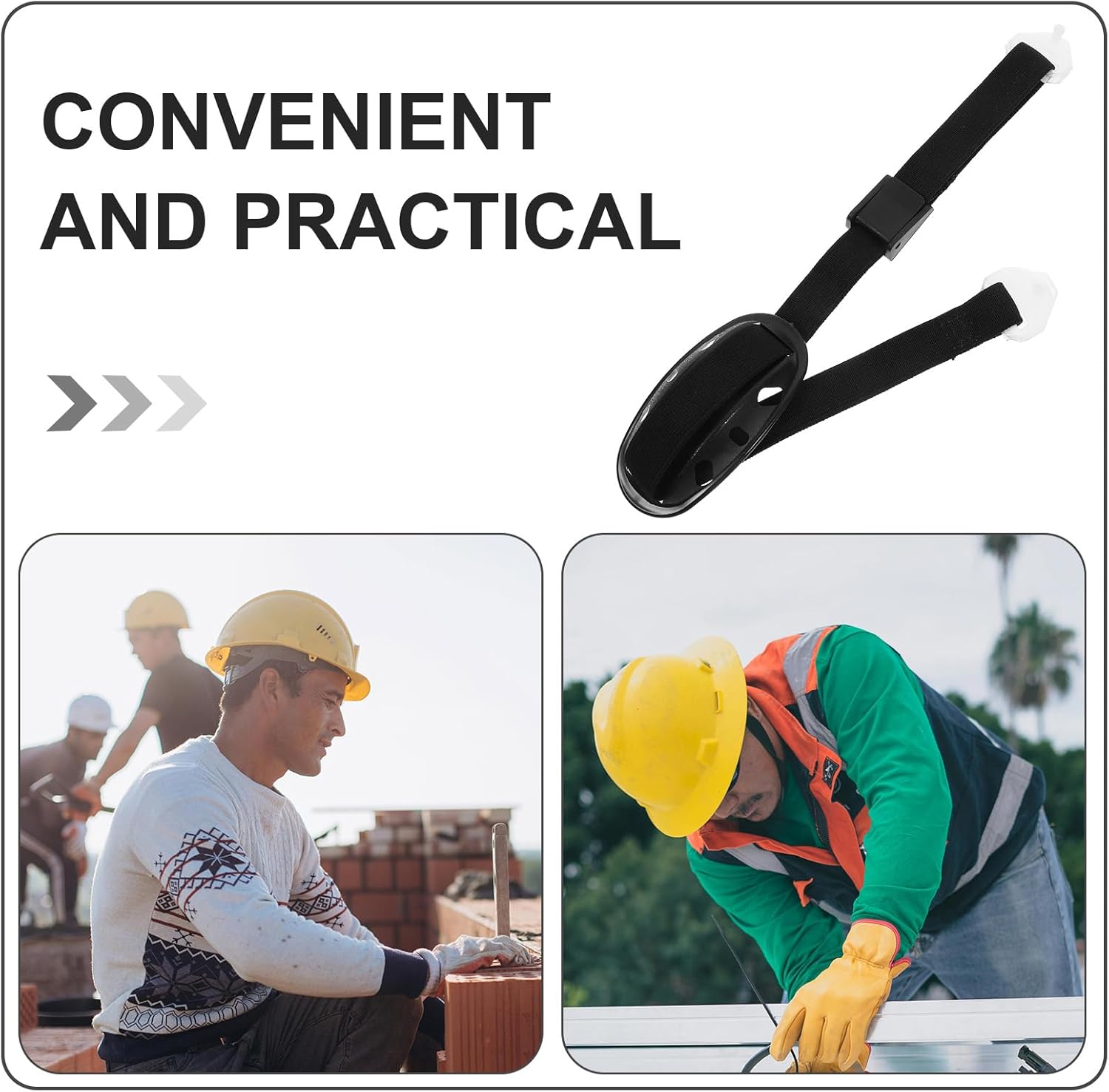 DECHOUS Universal Hard Hat Chin Straps Replacement with Chin Cup - Black - Safety Helmet Work Hardhat Accessories, 15.9 Inch