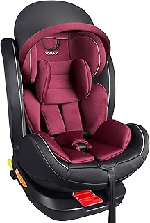 XOMAX XZ-16 Kindersitz drehbar 360° mit ISOFIX und Liegefunktion I mitwachsend I 0-36 kg, 0-12 Jahre, Gruppe 0/1/2/3 I 5-Punkt-Gurt und 3-Punkt-Gurt I Bezug abnehmbar, waschbar I ECE i-Size 129R