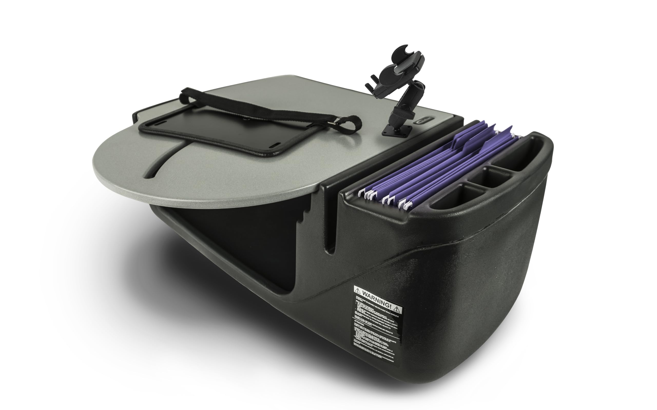 AutoExec AE-RMCD-PI-PM-GT Roadmaster Car Desk for Your Vehicle Workstation and Mobile Office, with 400 watt Power Inverter and Phone Mount