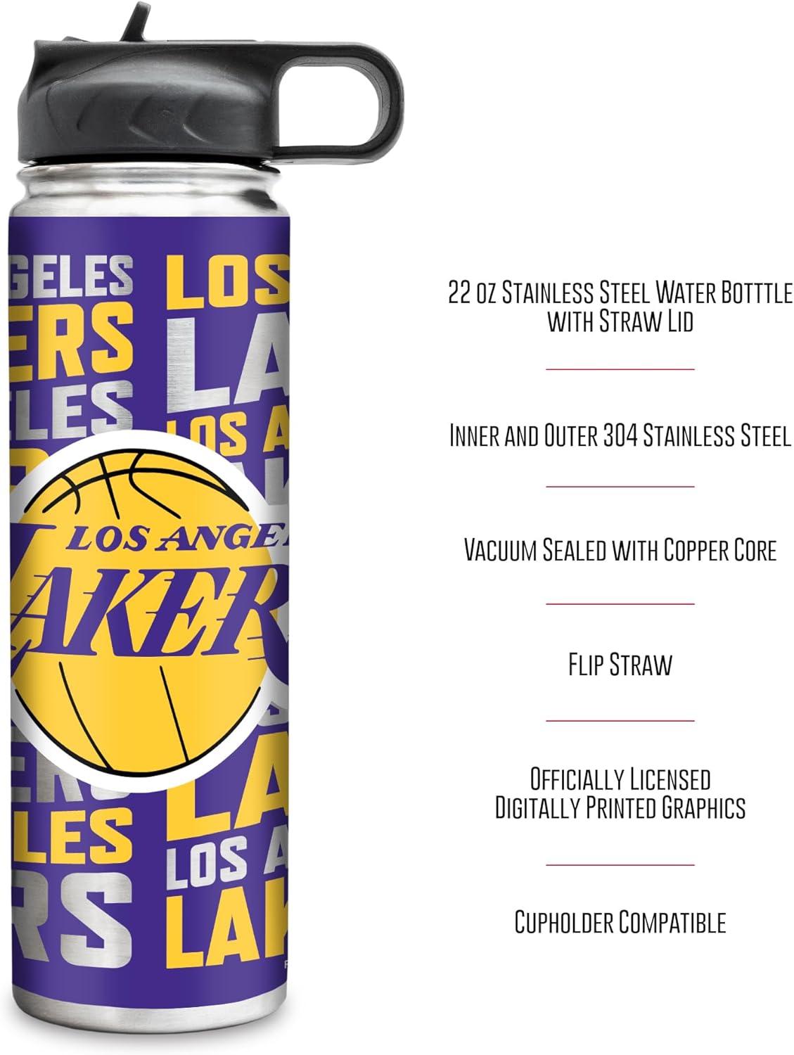 Rico Industries NBA Basketball 22oz Stainless Steel Tumbler with Lid - Great For Coffee, Tea, Water or Cocktails - Image 6