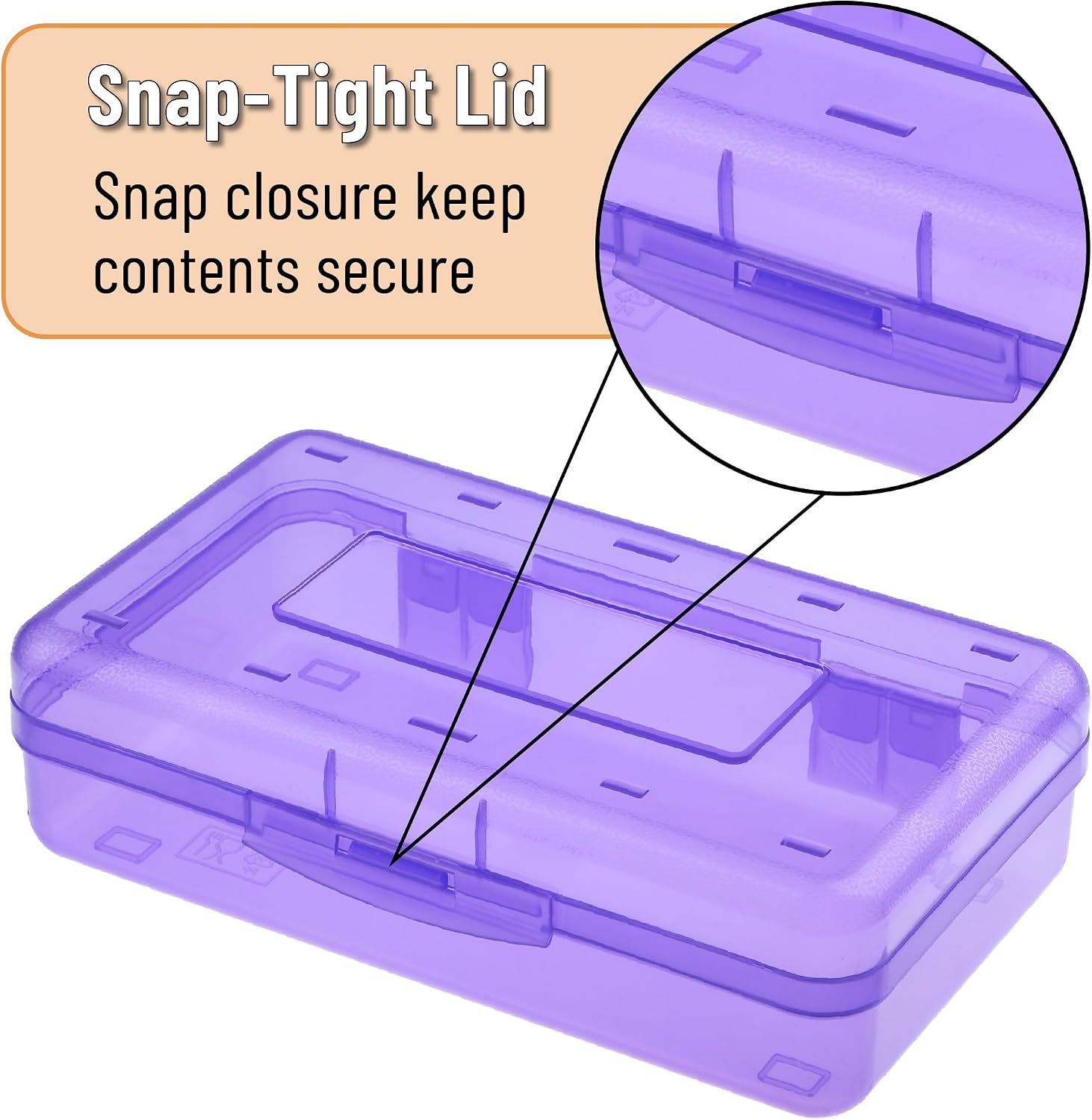 Mr. Pen- Plastic Pencil Case Box, 2 Pack, Large Crayon Marker Pen Organizer image 4