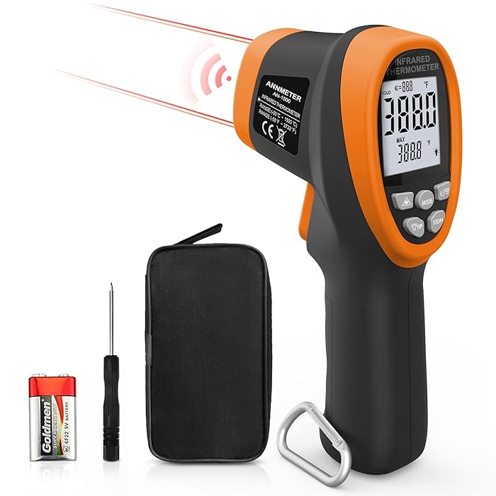 Buy Pyrometer High Temp Infrared Thermometer Tester Gun, NonContact