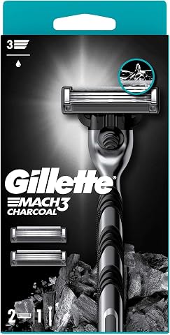 Gillette Mach3 Charcoal Tıraş Makinesi + 2 Adet Yedek Tıraş Bıçağı