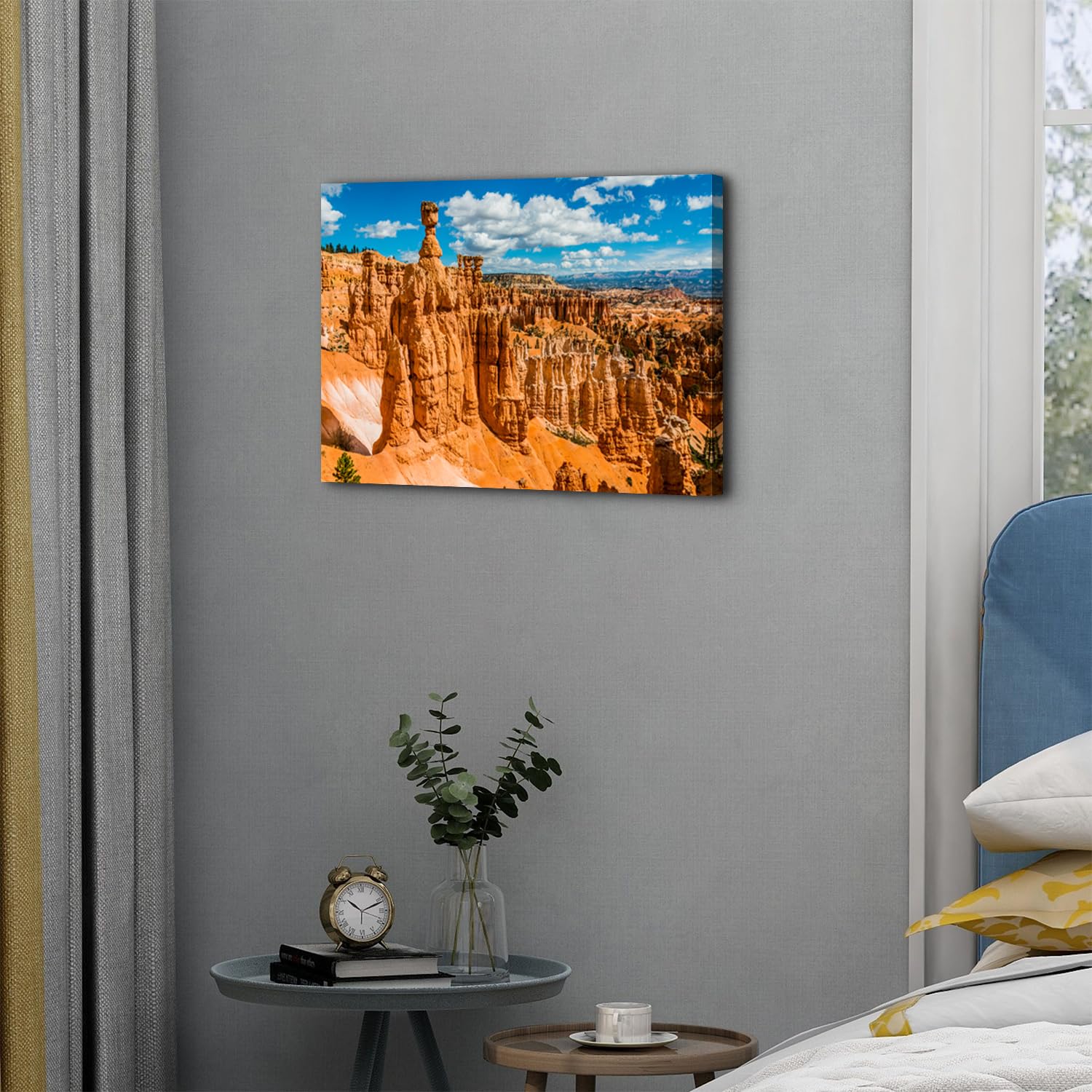Bryce Canyon National Park Leinwand-Kunst, Utah, schönes orangefarbenes Bergfoto, Bild, Heimdekoration für Wohnzimmer, Schlafzimmer, Büro, Wanddekoration, modernes Kunstwerk, gerahmt, fertig zum