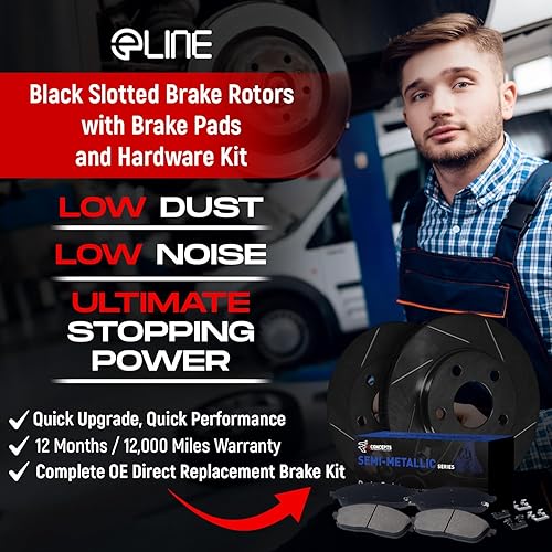 Miniatura 3 de R1 Concepts Kit de frenos y rotores traseros | Pastillas de freno traseras | Rotores y pastillas de freno | Pastillas y rotores de freno