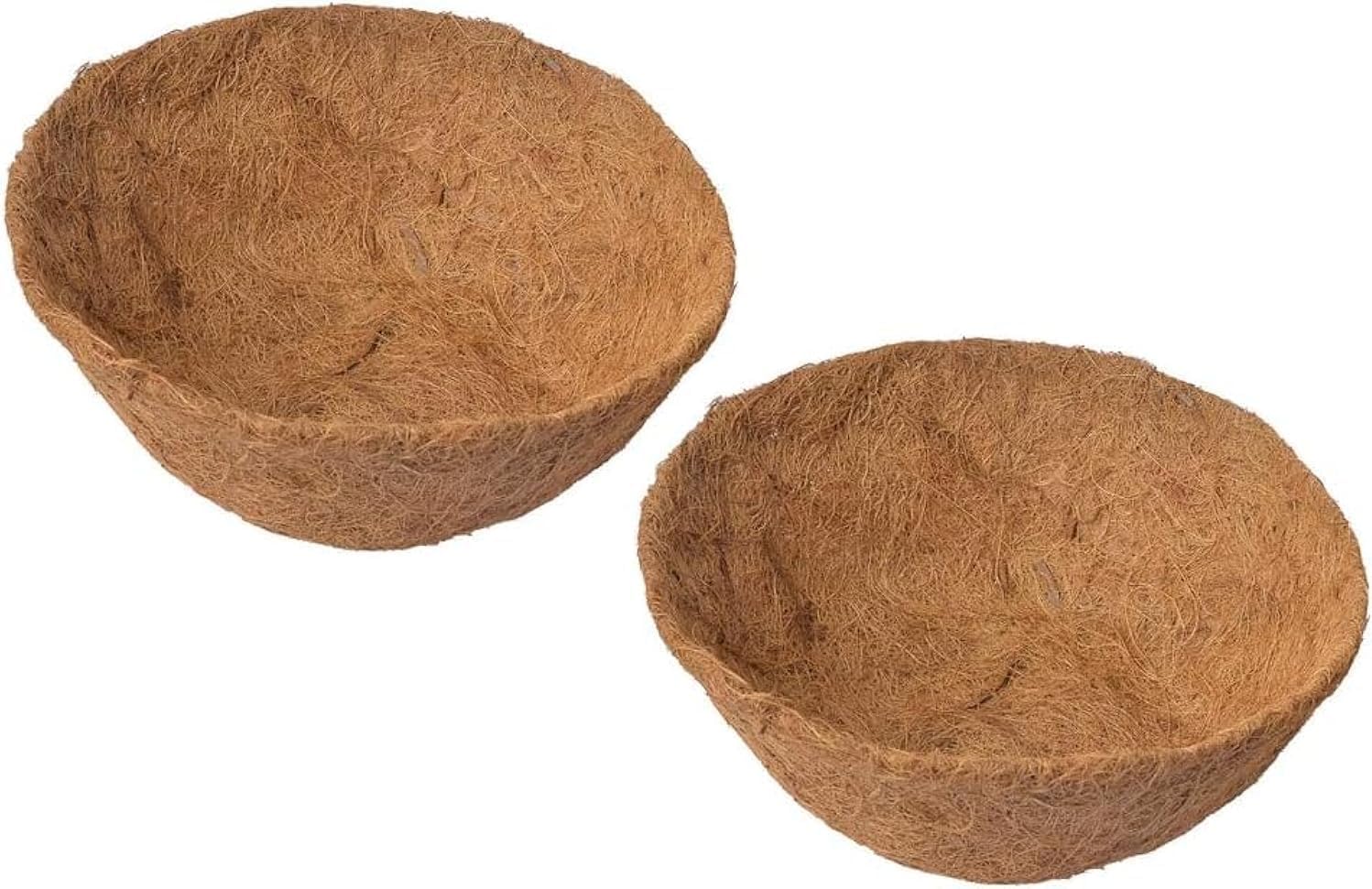 2PCS 18 Inch Round Coco Liners Hanging Basket 100% Natural Replacement Coconut Fiber Liner for Garden Flower Pot Vegetables Herbs
