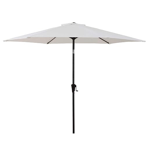 MockWares Basics 9-Foot Outdoor Market Umbrella, White
