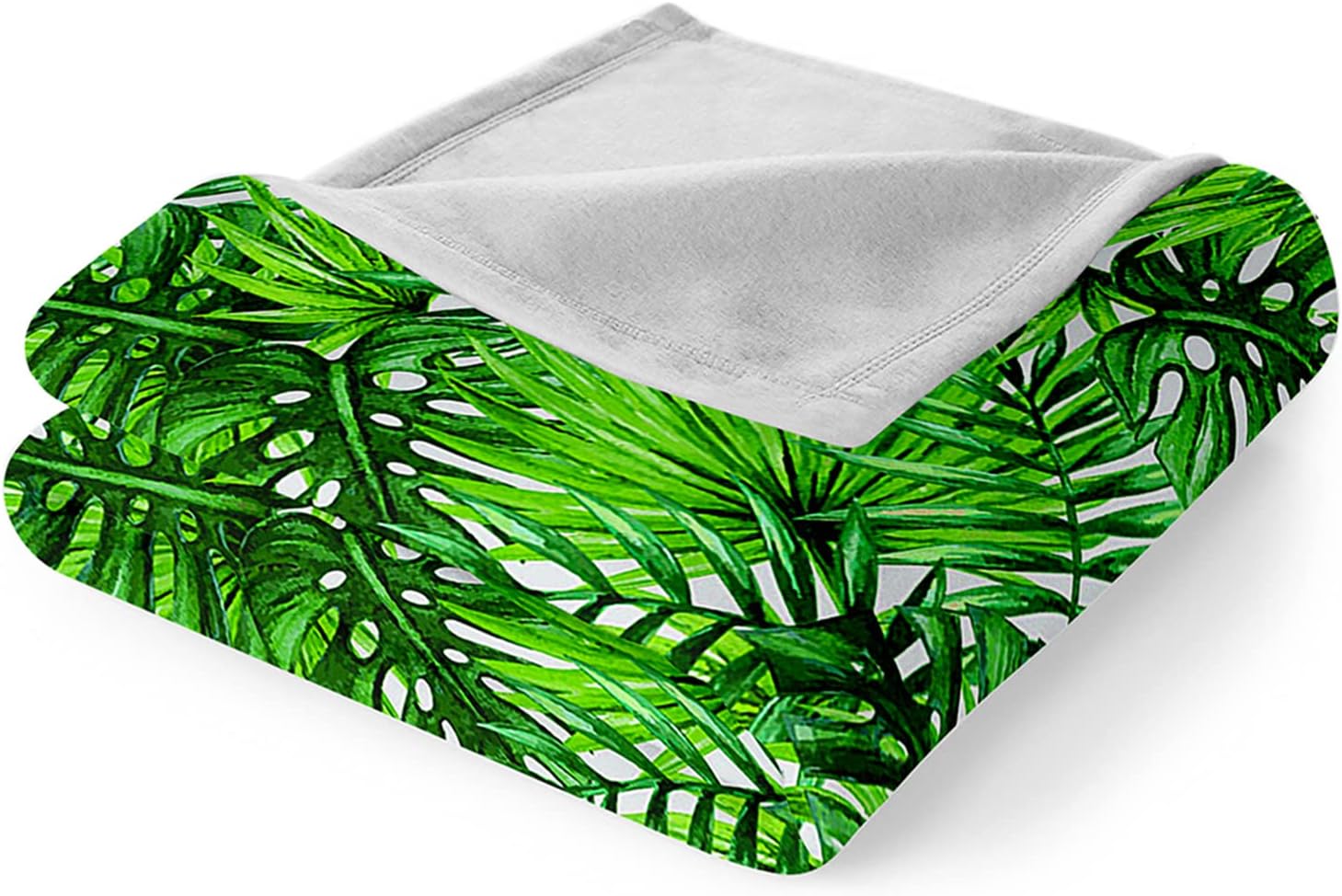 Plantas Mantas para Sofás de Franela Reversible, Chickwin Mantas para Cama/Sillón Suave Cómodo Manta Colcha Cubrecama para Invierno Adultos Niños Dormitorio Oficina (180x240cm,Plantas Tropicales)
