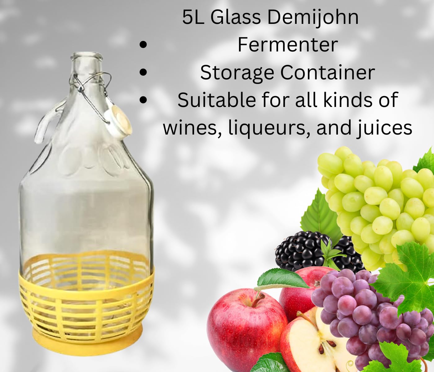 DIAH DO IT AT HOE 2 x 5L Deijohn with Screw Cap Airlock & Bung