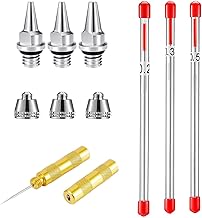 ABEST - 0.2mm/0.3mm/0.5mm airbrush nozzle airbrush nozzle cap with replacement parts for airbrush repair tools