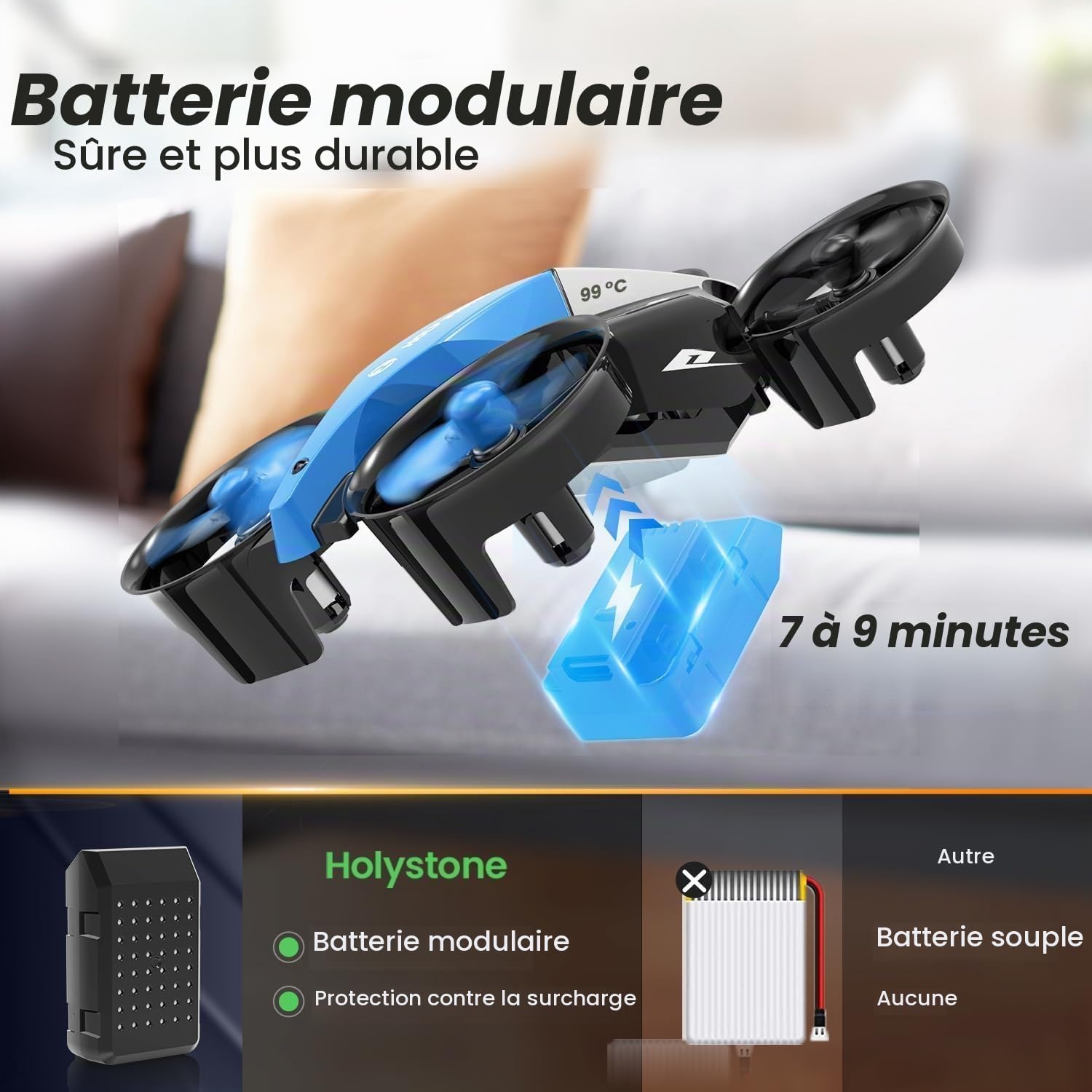 Holy Stone HS210F Mini Dron para Niños, Dron RC 2 en 1 con Mantenimiento de Altitud, Giro 3D y 3 Velocidades, Cuadricóptero para Principiantes con Hélices Protegidas, Regalo para Niños y Niñas