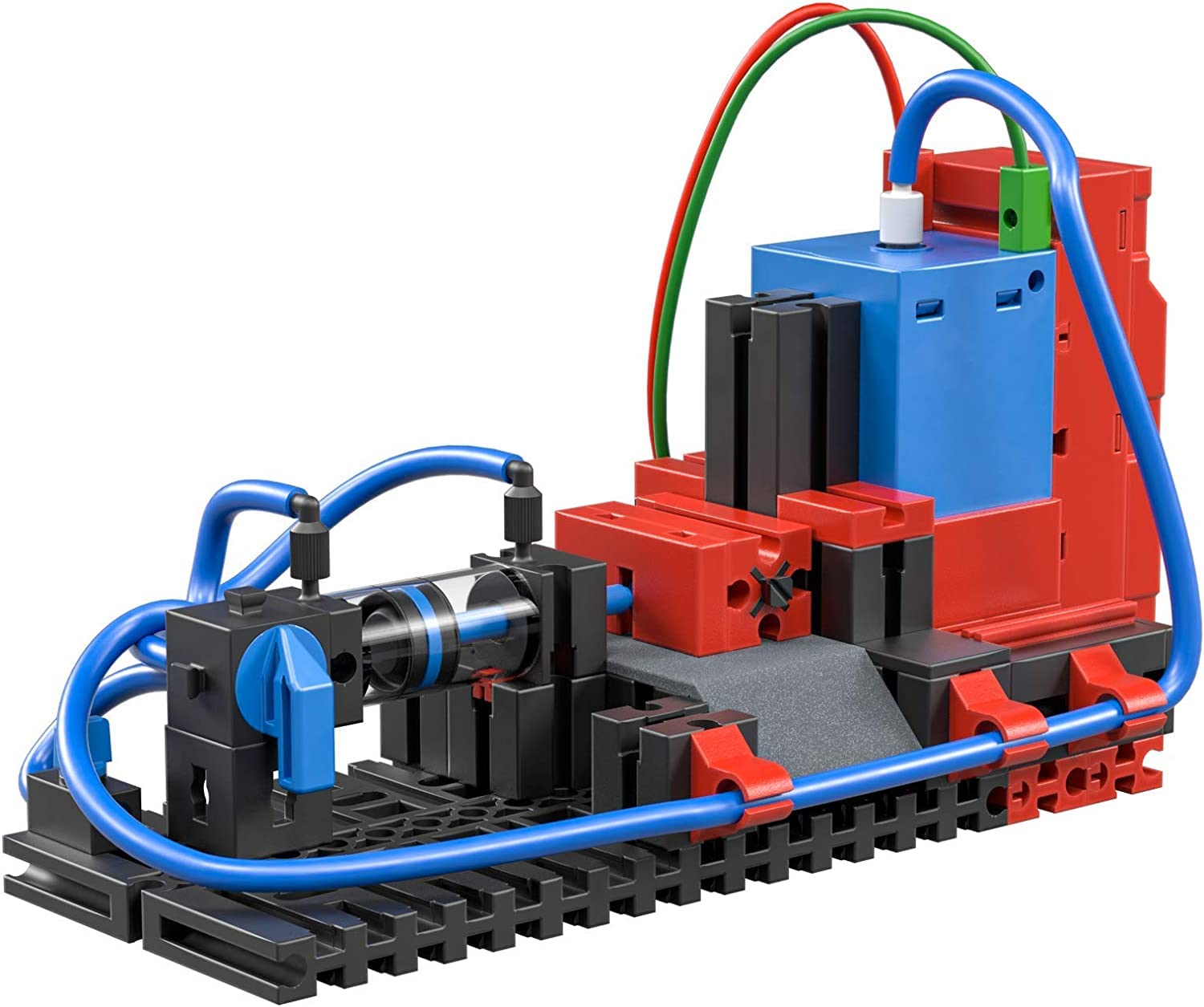fischertechnik 559876 PROFI Strong Pneumatics – Bausatz für Kinder ab 9 Jahren, pneumatisch betriebenes Konstruktionsspielzeug mit Traktor und 5 weiteren Modellen