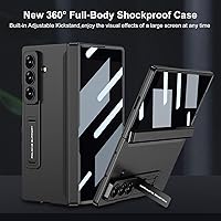 Vista 3 de PUROOM - Funda para Samsung Galaxy Z Fold 7 con protector de pantalla de privacidad, cobertura magnética de bisagra, soporte integrado, todo Negro