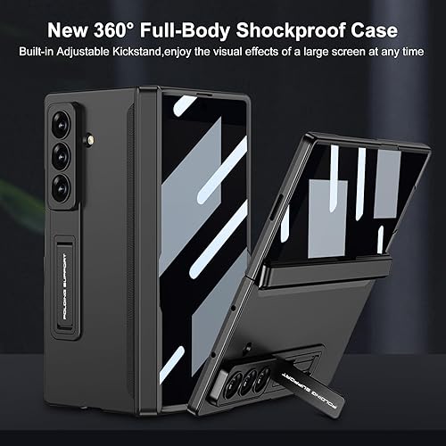 Miniatura 3 de PUROOM - Funda para Samsung Galaxy Z Fold 7 con protector de pantalla de privacidad, cobertura magnética de bisagra, soporte integrado, cuerpo