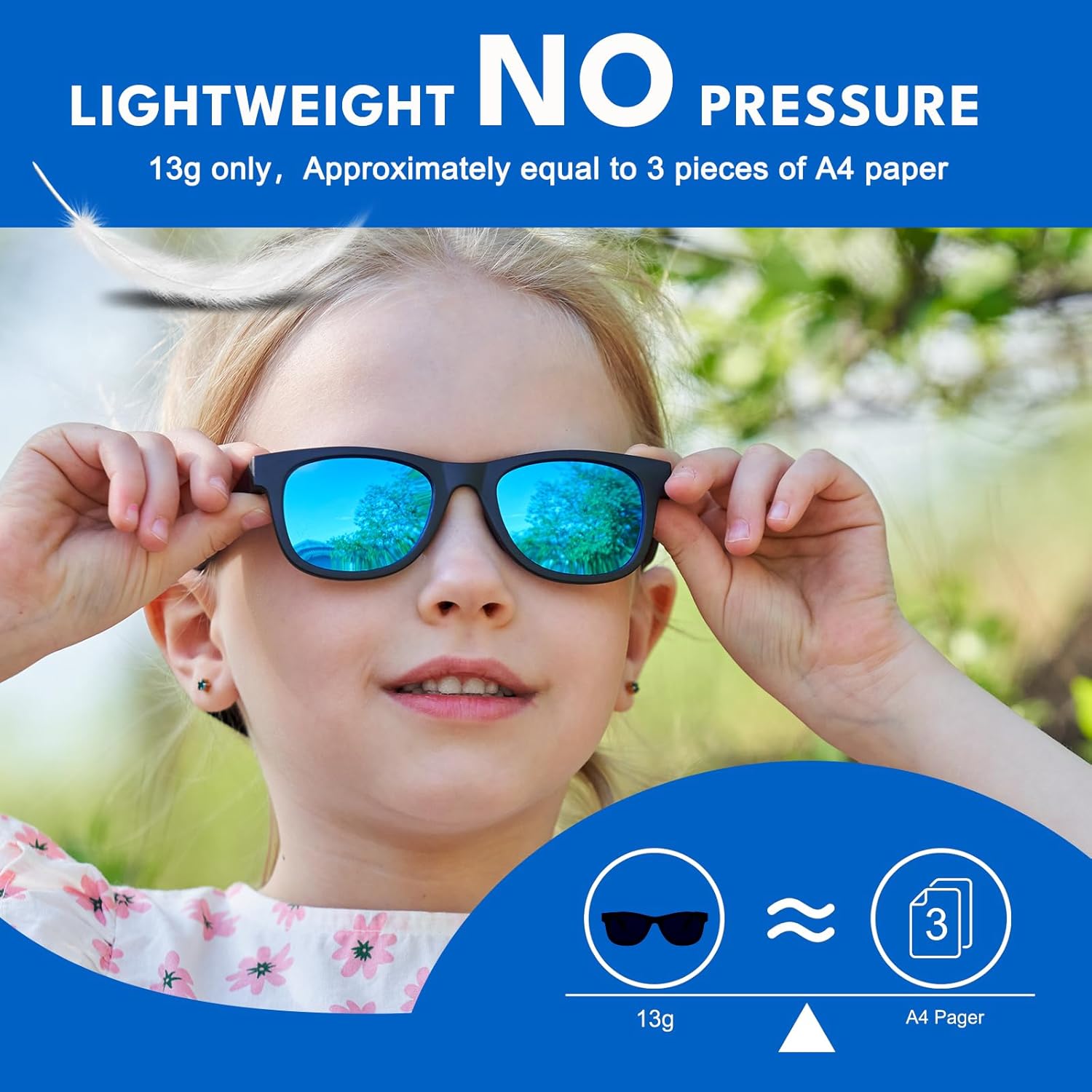 2 Pack Toddler Sunglasses Polarized with Strap for 0-24 Months/2-4 Years Kids, Girls Boys Baby Glasses UV Protection - Image 3