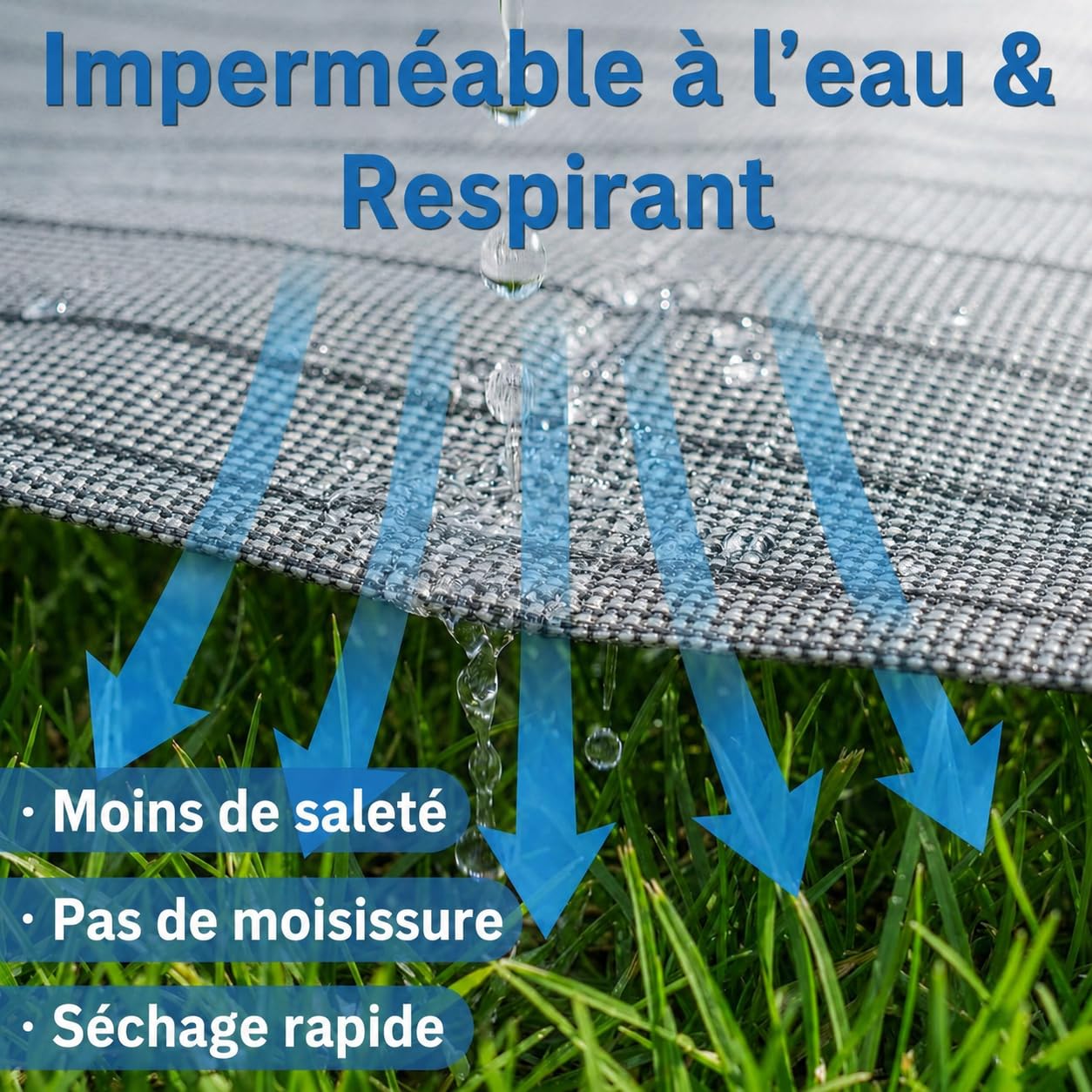 JOLAX Alfombra para Avance y Toldo Camping Exterior (Antracita, 250x400 cm)