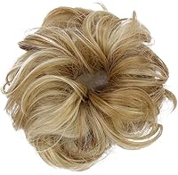 Vista 2 de Cabello sintético despeinado, grueso, extensiones para coleta, cabello recogido