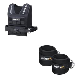 APEXUP Adjustable Weighted Vest 40lbs Ankle Strap for Cable Machine Pair